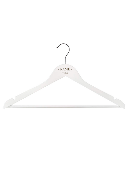 White Personalised Hangers - Engraved