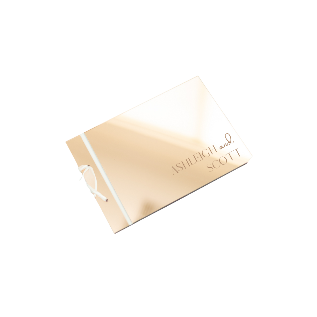 Rose Gold Mirror Acrylic Guest Book