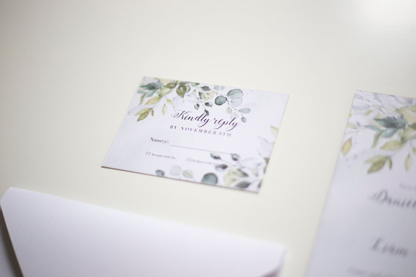 Floral Wedding Invitation bolton creations