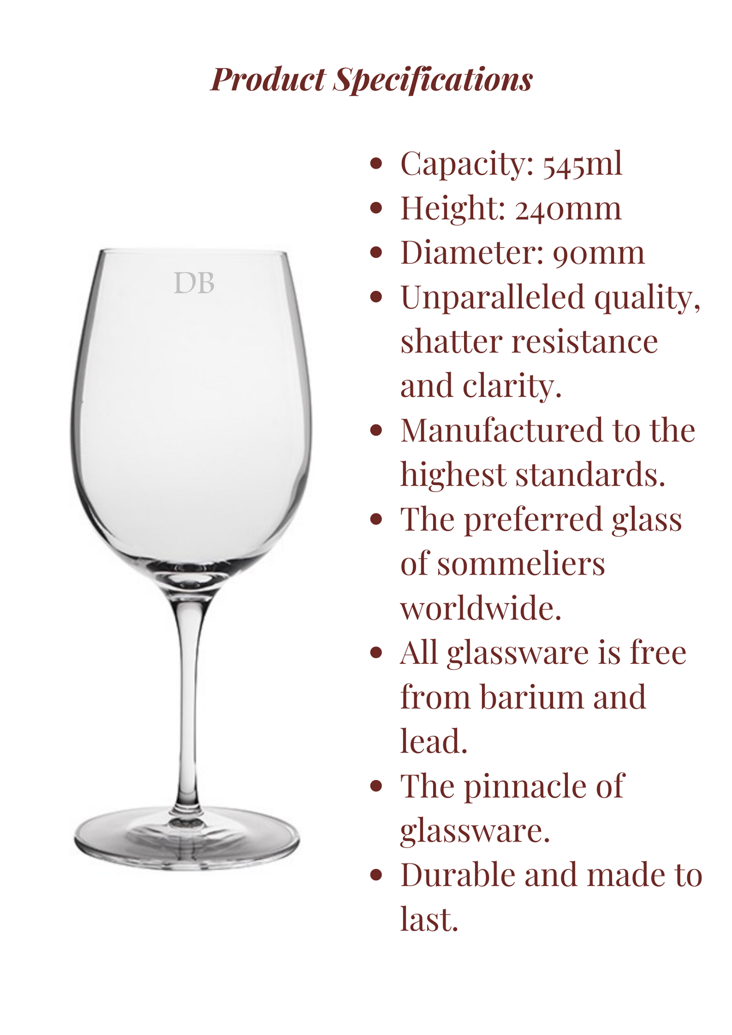 Paris Glass - Red Wine Bordeaux