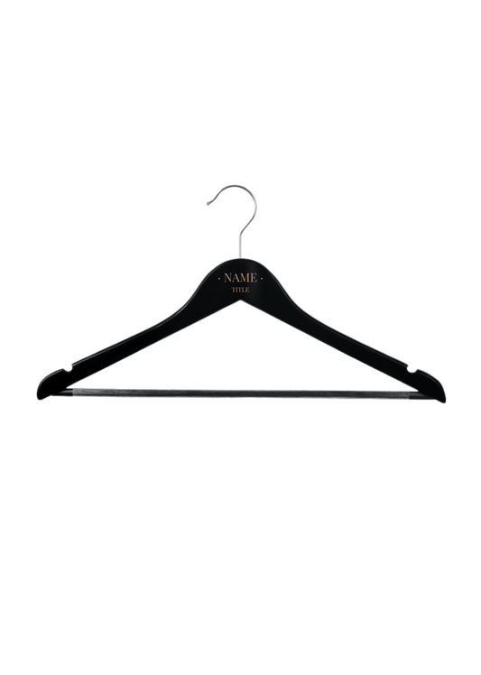 Black Personalised Hangers - Engraved