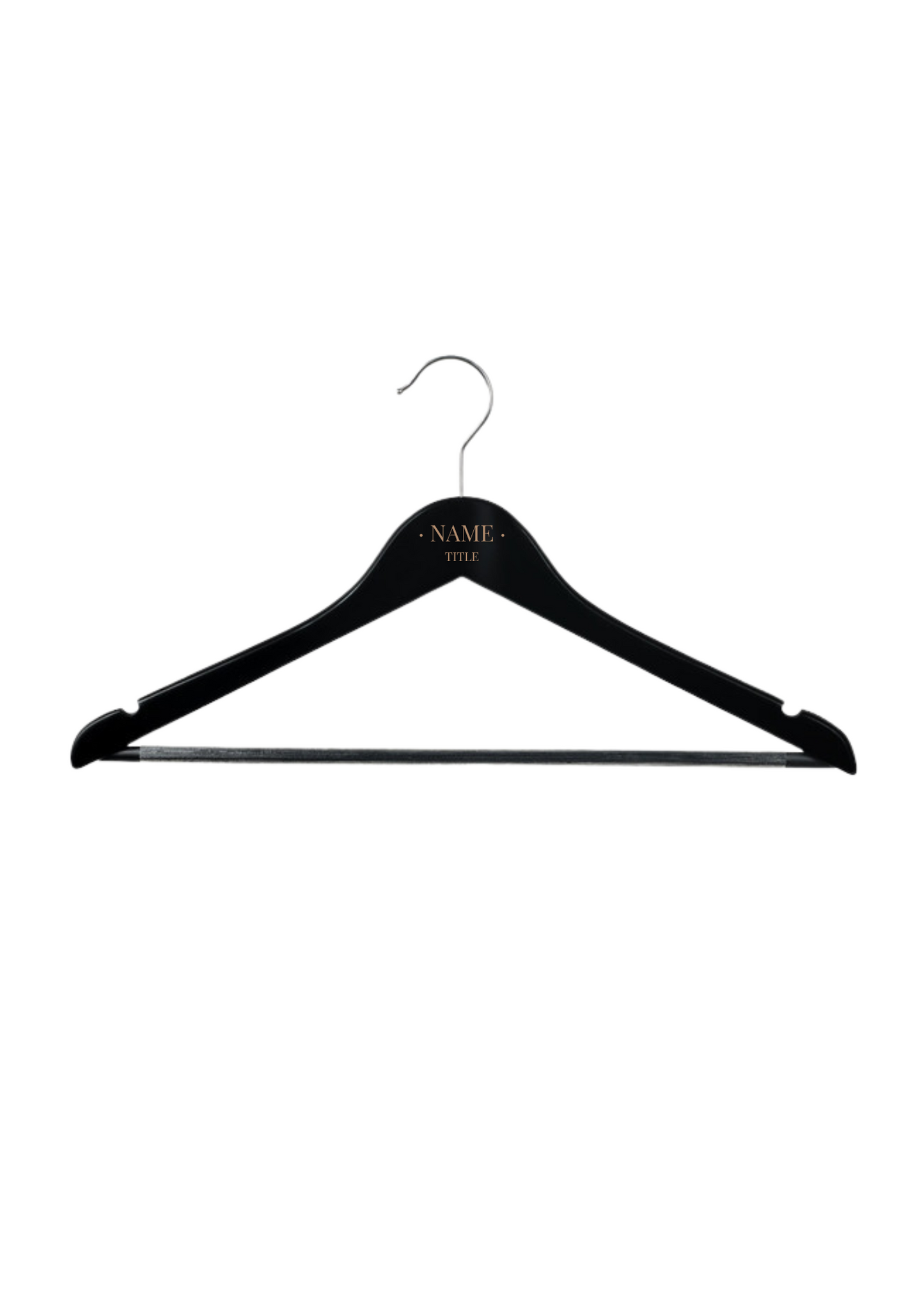 Black Personalised Hangers - Engraved
