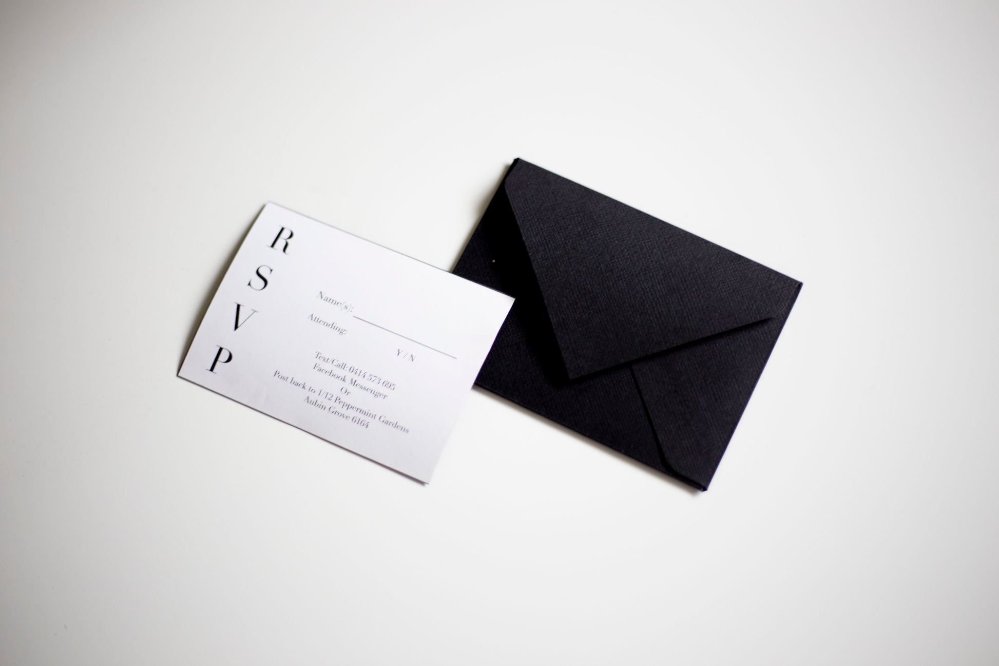 Black and White Wedding Invitations bolton creations