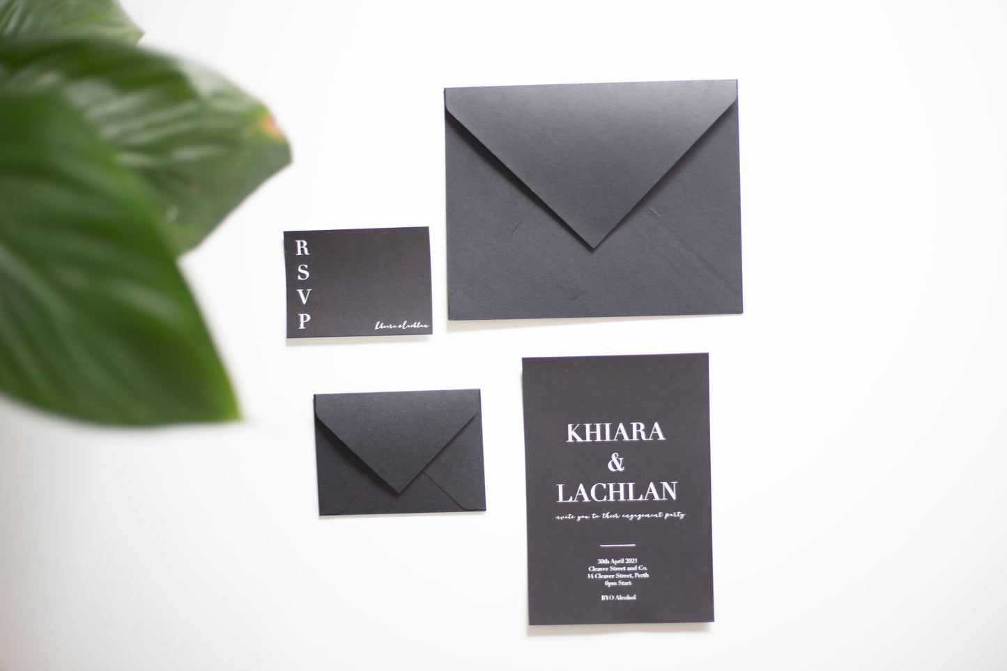 Black and White Wedding Invitations bolton creations