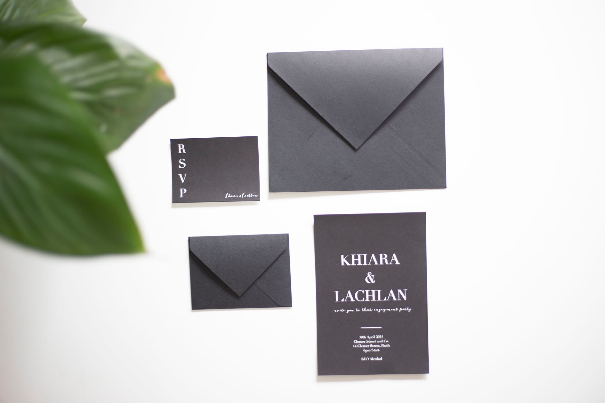 Black and White Wedding Invitations bolton creations