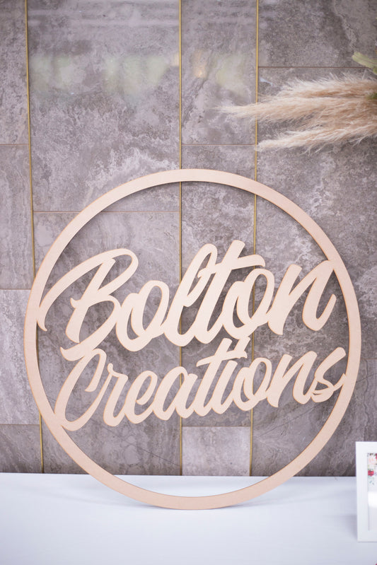 Circular Sign bolton creations