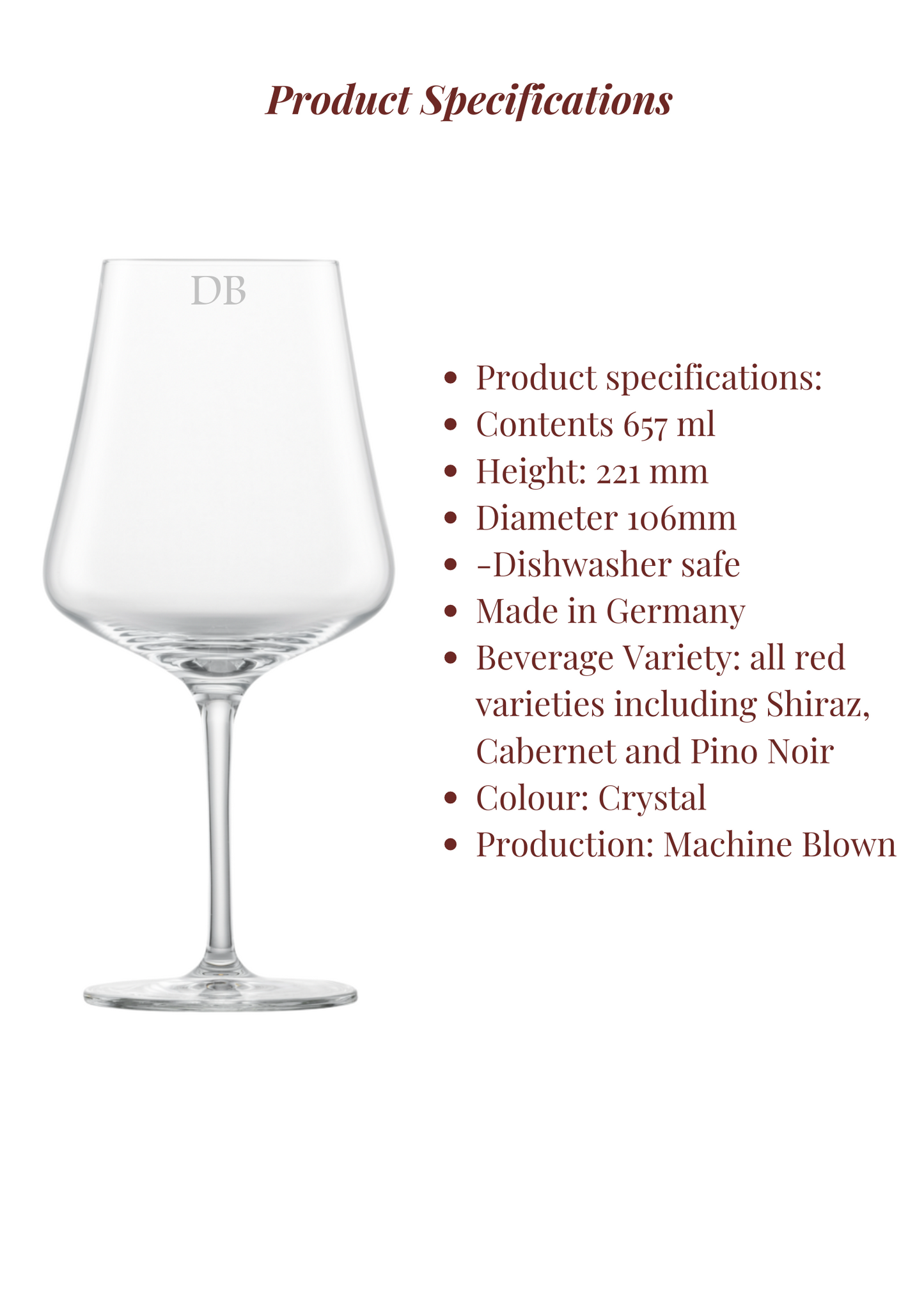 Fine Glass - Burgundy Bordeaux Glass