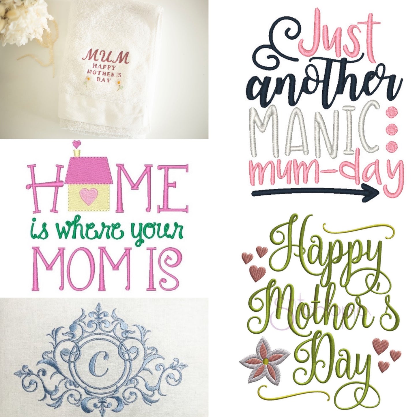 Personalised Mother's Day Embroidered Towels