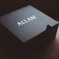 Personalised Black Box With Ribbon