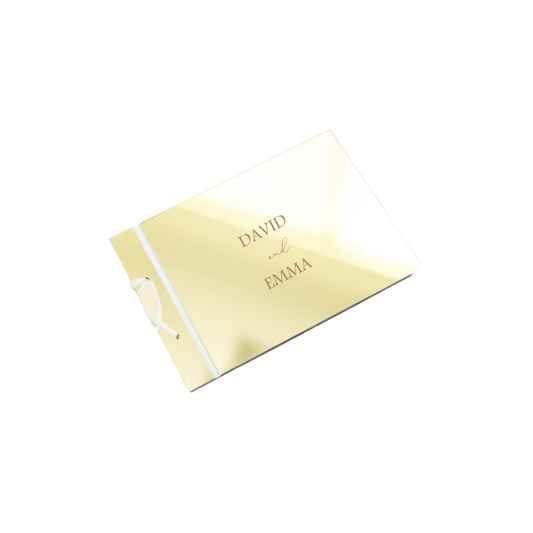 Gold Mirror Acrylic Guest Book
