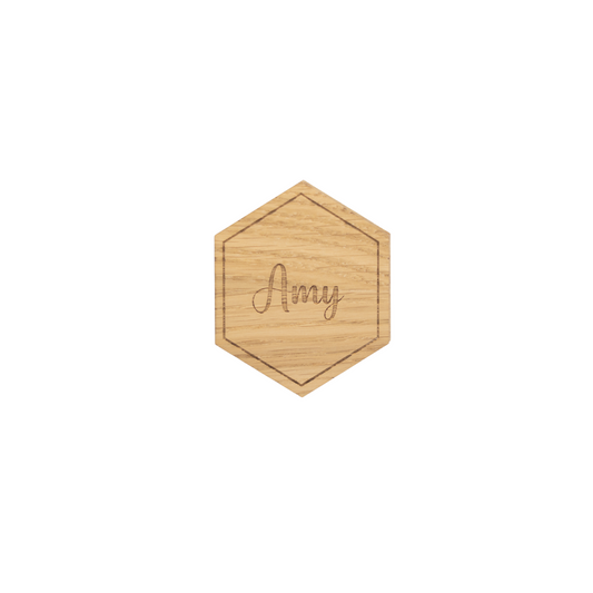 Premium Oak Wooden Engraved Name Place Card Shapes