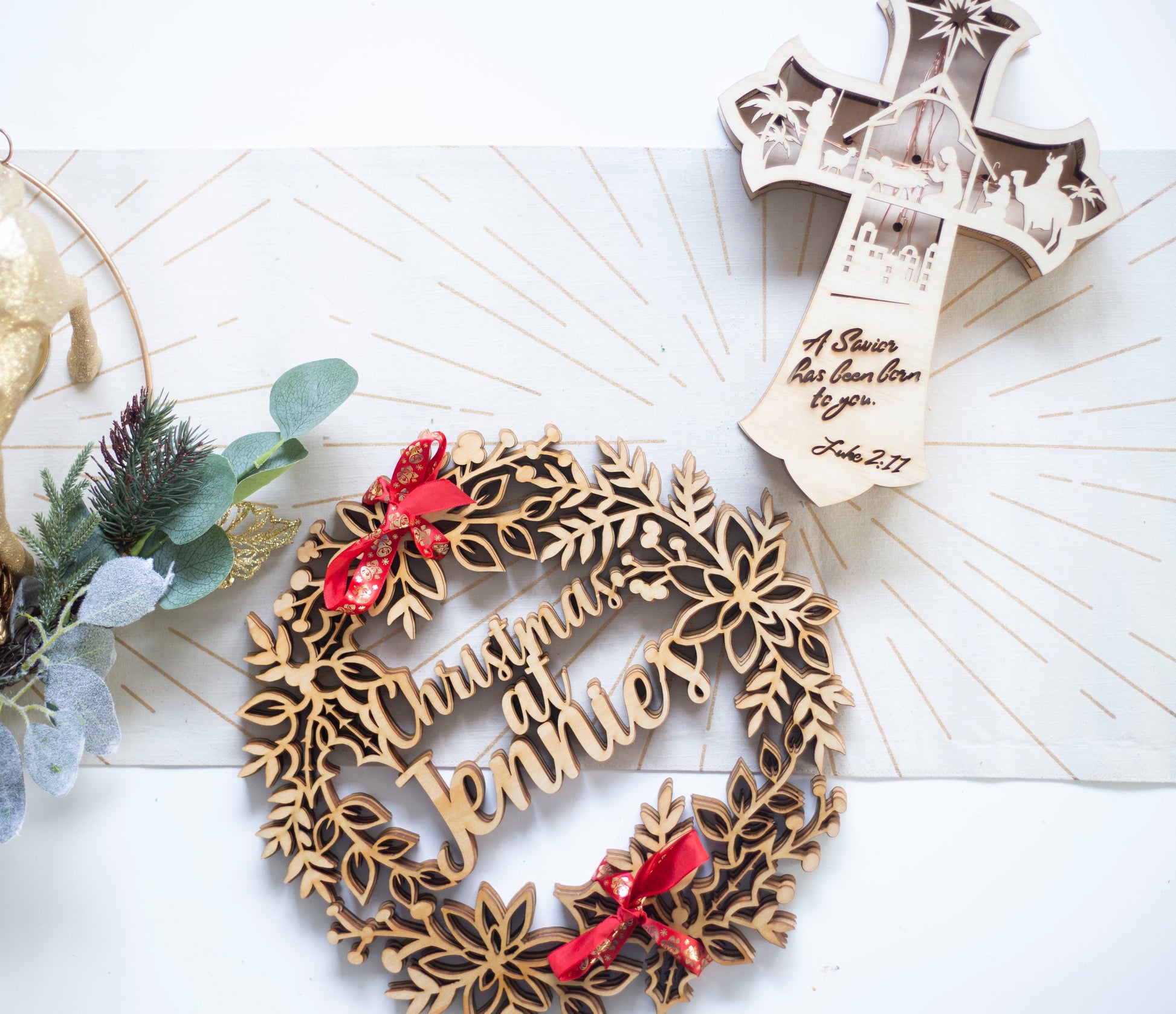 Personalised Christmas Placemats Bolton Creations 