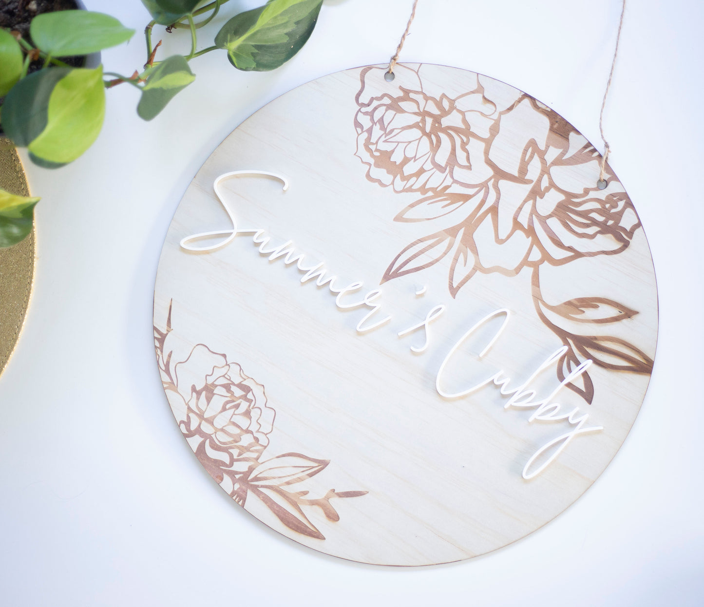 Floral Hanging Plaque Bolton Creations 