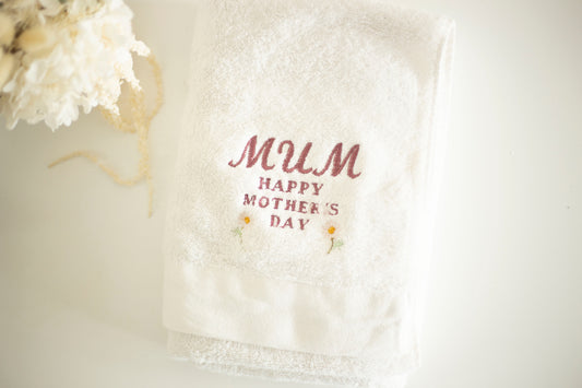 Personalised Mother's Day Embroidered Towels