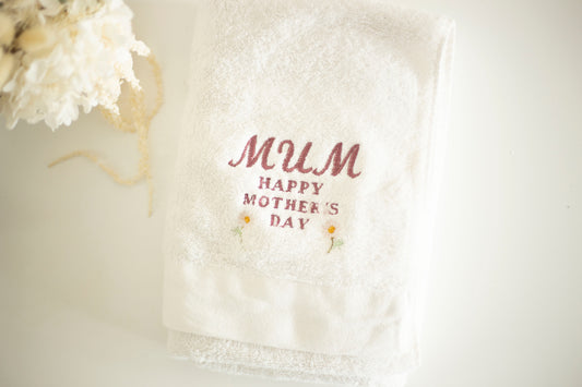 Personalised Mother's Day Embroidered Towels Sets