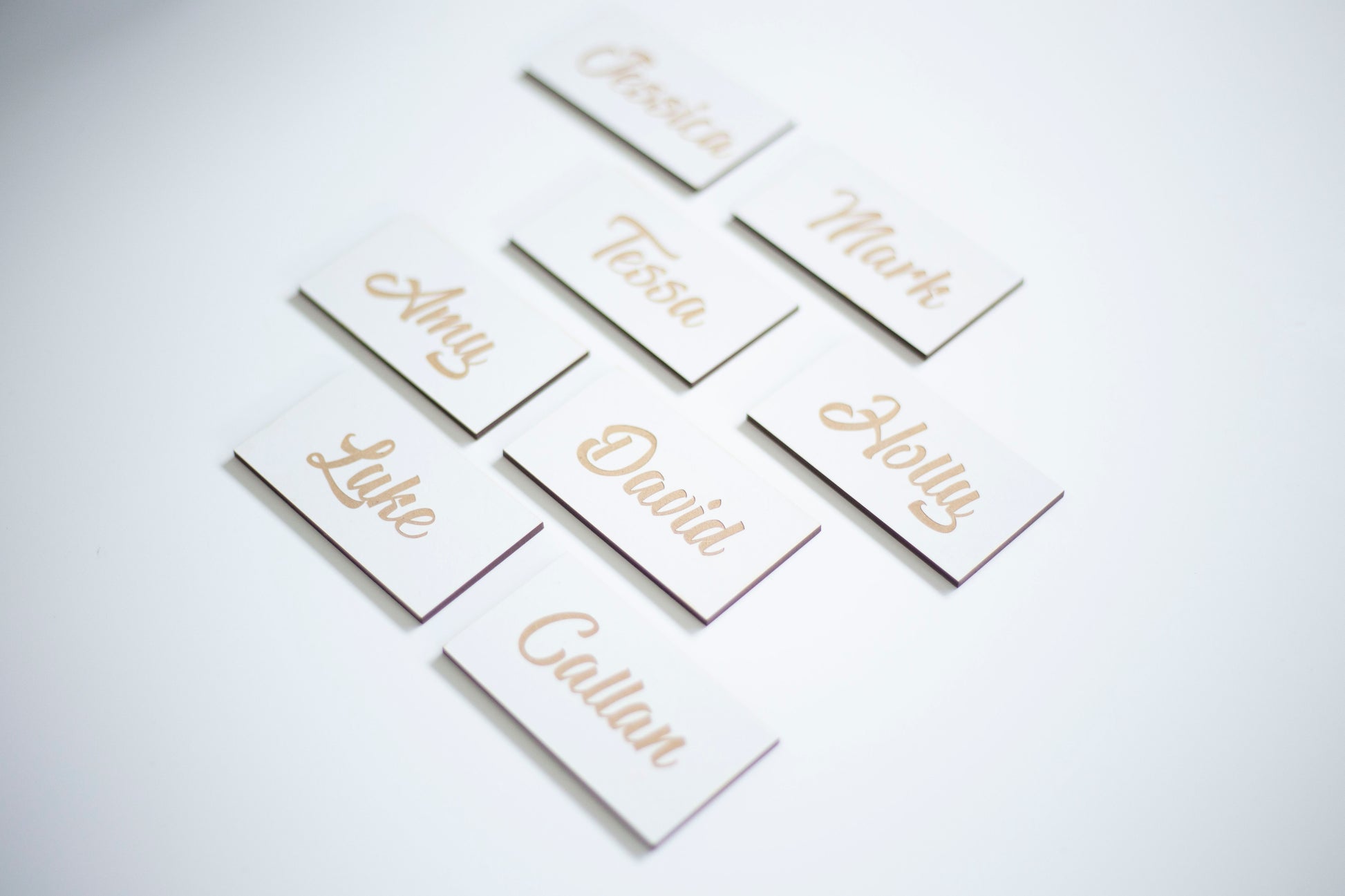 Primed White Wood Place Cards bolton creations