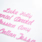 Pink Glitter Acrylic Name Plates bolton creations