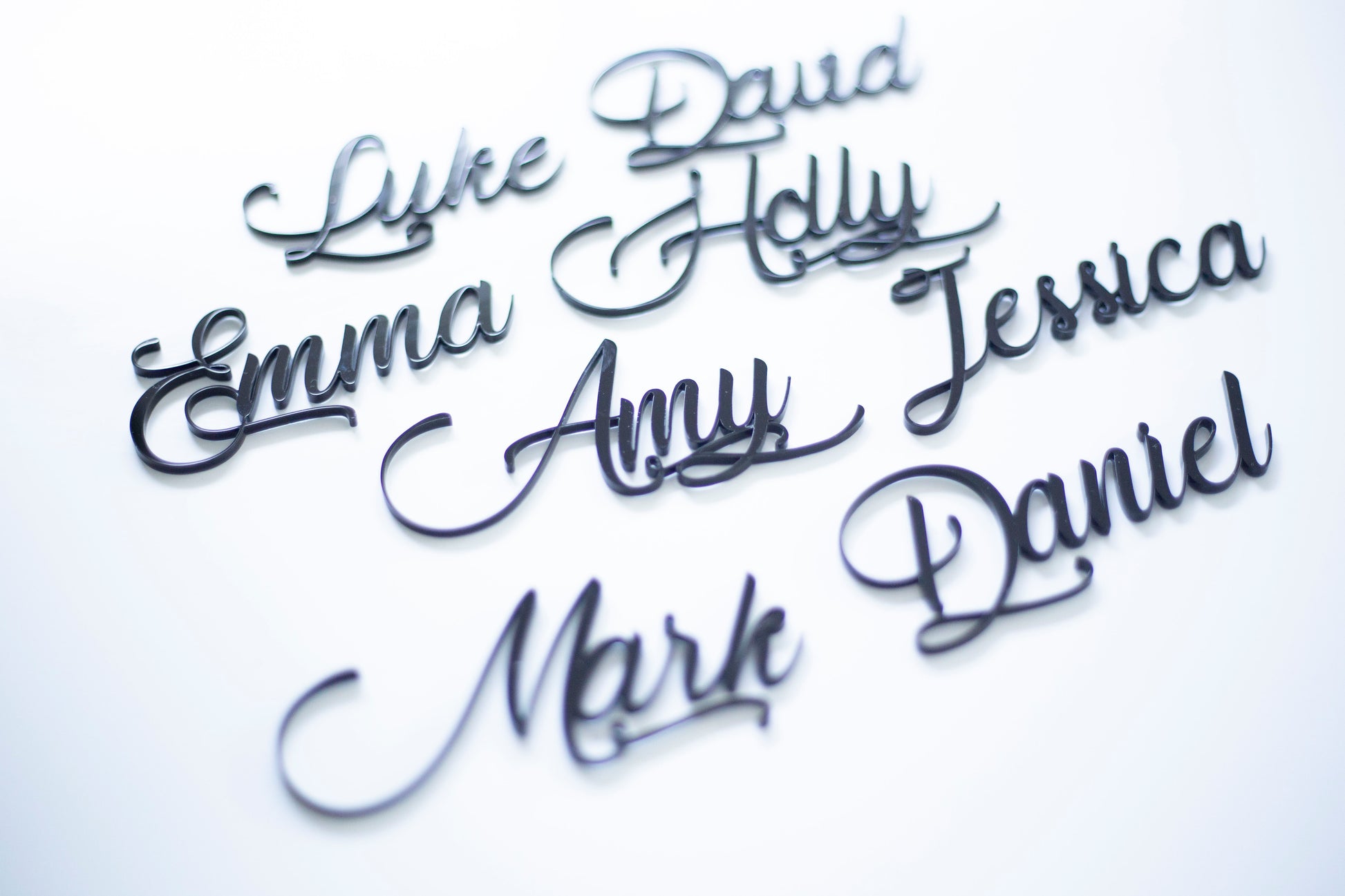 Black Gloss Acrylic Name Plates bolton creations