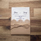 Rustic Wedding Invitation with Lace Sleeve bolton creations