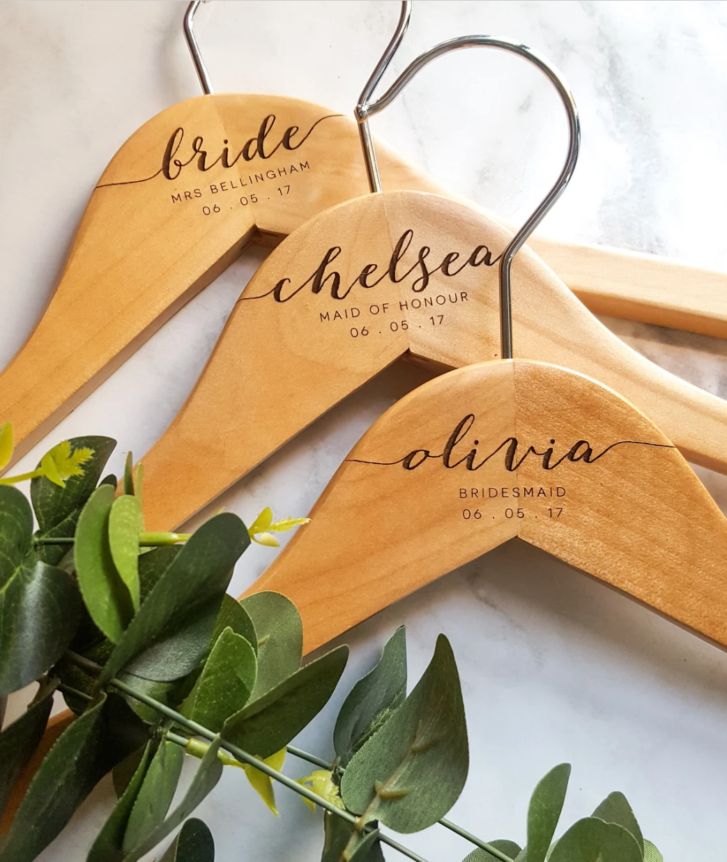 Wooden Personalised Hangers - Engraved