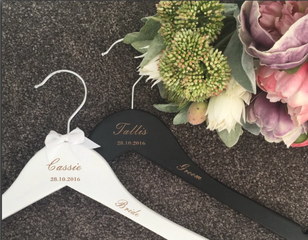 White Personalised Hangers - Engraved