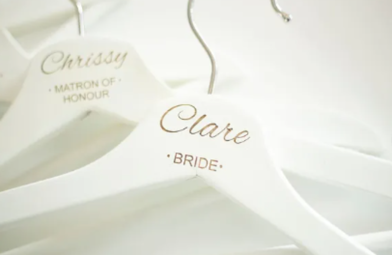 White Personalised Hangers - Engraved