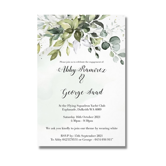 Floral Wedding Invitation Suite